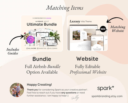 Printable & Digital Airbnb Welcome Book Canva Templates
