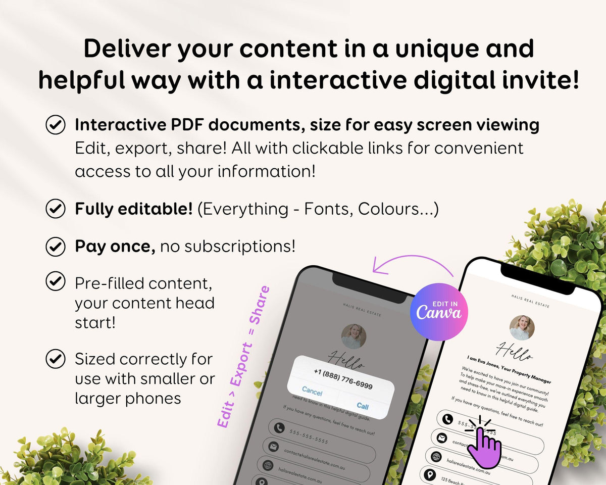 Tenant Welcome Handbook: Editable Move-In Guide for Residents RE1