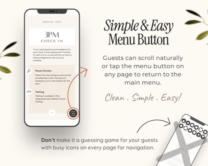 Digital Airbnb Welcome Book Template: Mobile Guest Guide (Canva PDF)