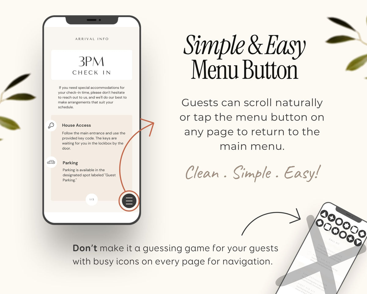 Printable & Digital Airbnb Welcome Book Canva Templates