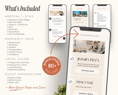 Digital Airbnb Welcome Book Template: Mobile Guest Guide (Canva PDF)