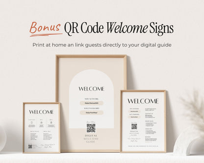 Printable & Digital Airbnb Welcome Book Canva Templates