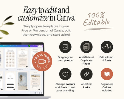 Printable & Digital Airbnb Welcome Book Canva Templates