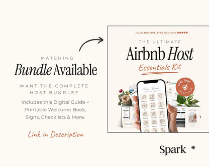 Digital Airbnb Welcome Book Template: Mobile Guest Guide (Canva PDF)