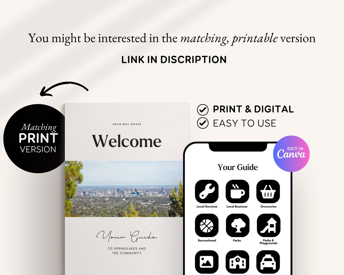 Realtor Local Community Guide Template for Real Estate Agents Marketing Relocation Community Welcome City Guide Digital Mobile ebook Canva