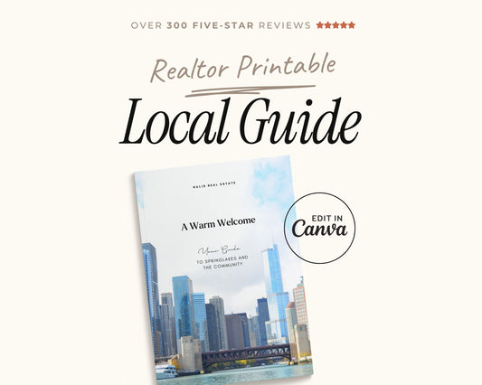 Local Community Guide Template Relocation Guide For Real Estate Realtor Marketing Neighborhood Guide City Guide Locals Newsletter, Canva RE1