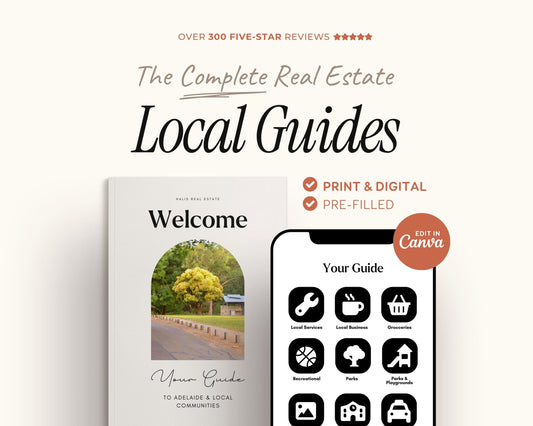 Relocation Local Community Digital & Printable Guide Template for Real Estate Agents, Realtors, City Guide, Cards Download PDF eBook Canva