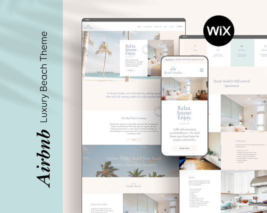 Premium Wix Template Real Estate Accommodation Vacation Rental