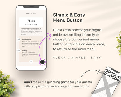 Printable & Digital Airbnb Welcome Book Canva Templates