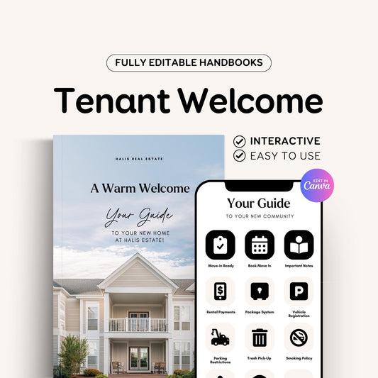 Tenant Welcome Handbook: Editable Move-In Guide for Residents RE1