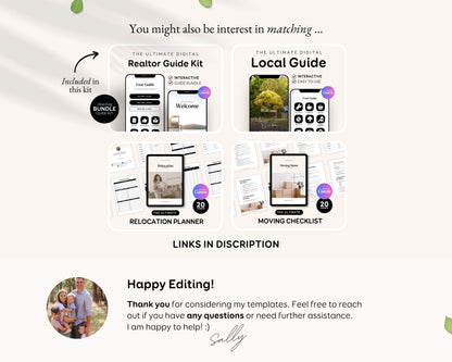 Realtor Moving Guide Template: Editable Digital Checklist for Agents RE1