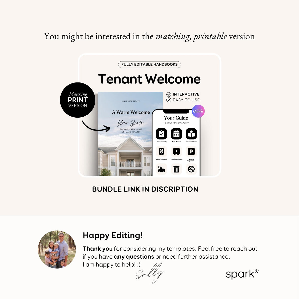 Digital Tenant Rental Handbook and Move-In Manual for Landlords, Property Managers, Real Estate RE1