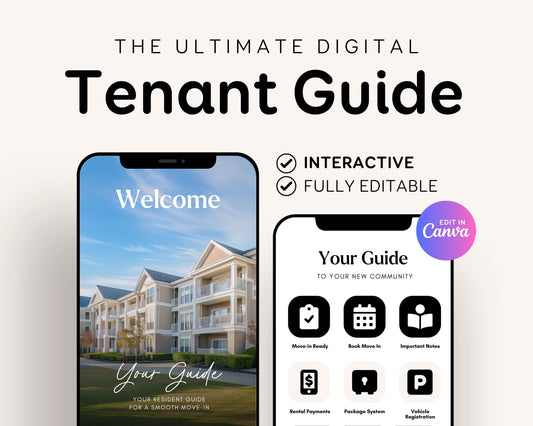 Apartment Welcome Guide - Move-In Rules and Amenities Template RE1