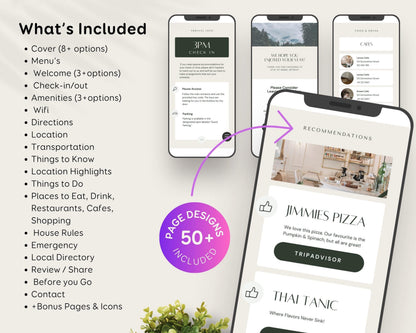 Welcome Book Template: Airbnb Cabin and Lake House Guide (Printable & Digital) EG3