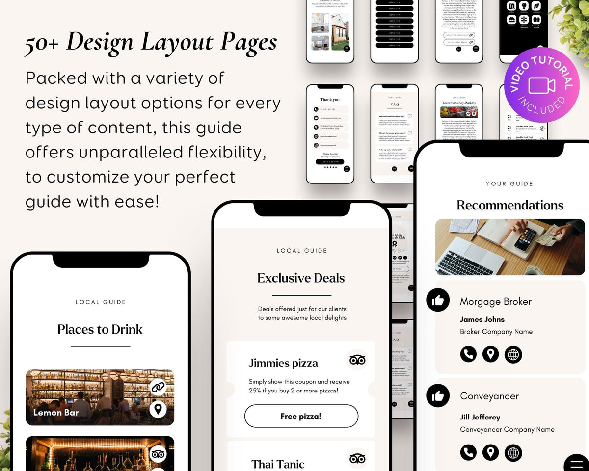 Local Guide Real Estate | Digital Realtor Relocation Guide | Real Estate Agent Community Guide, City Guide, Editable Canva Template RE1