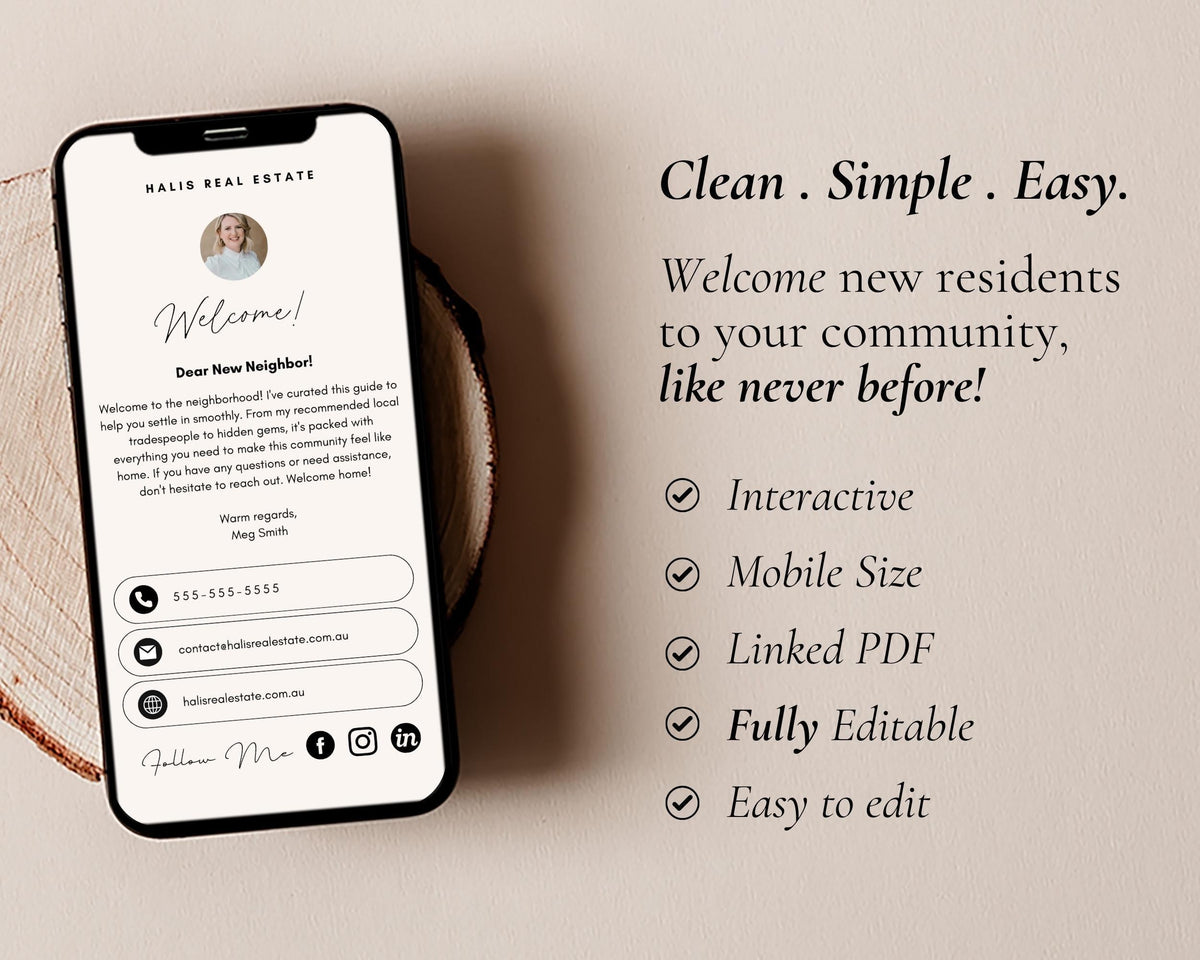 Local Guide Real Estate | Digital Realtor Relocation Guide | Real Estate Agent Community Guide, City Guide, Editable Canva Template RE1