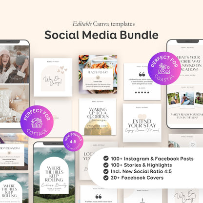 Airbnb Hosting Bundle: Website, Welcome Books, Signs, Checklists, Spreadsheets & Marketing - Editable Canva Templates - EG2