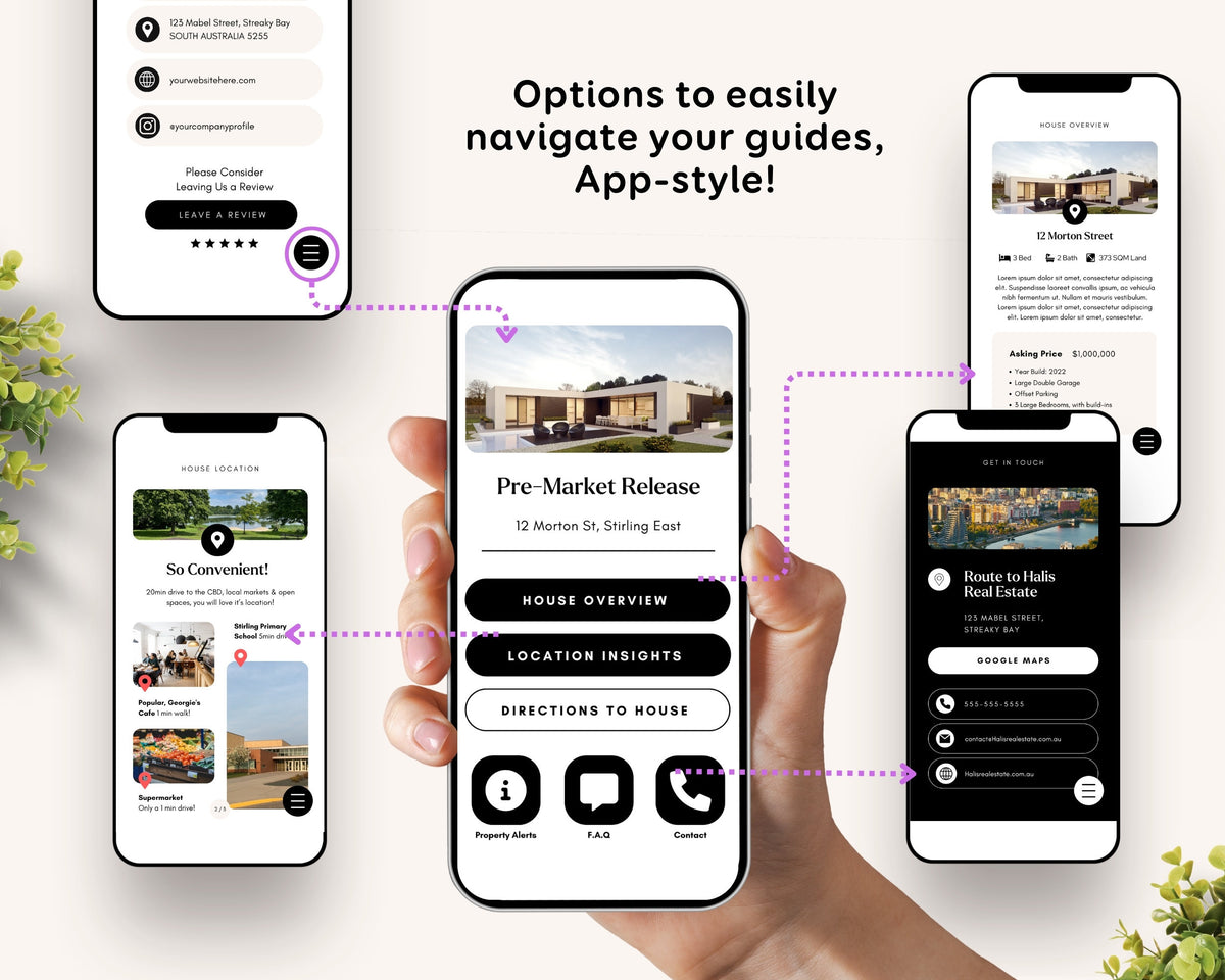 Real Estate Listing Guide: Modern Digital Flyer - Canva Editable Template RE1