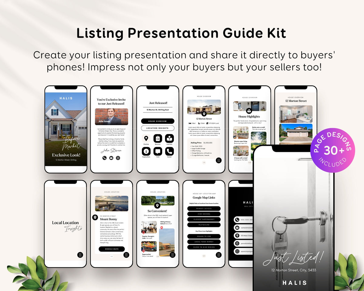 Real Estate Listing Guide: Modern Digital Flyer - Canva Editable Template RE1