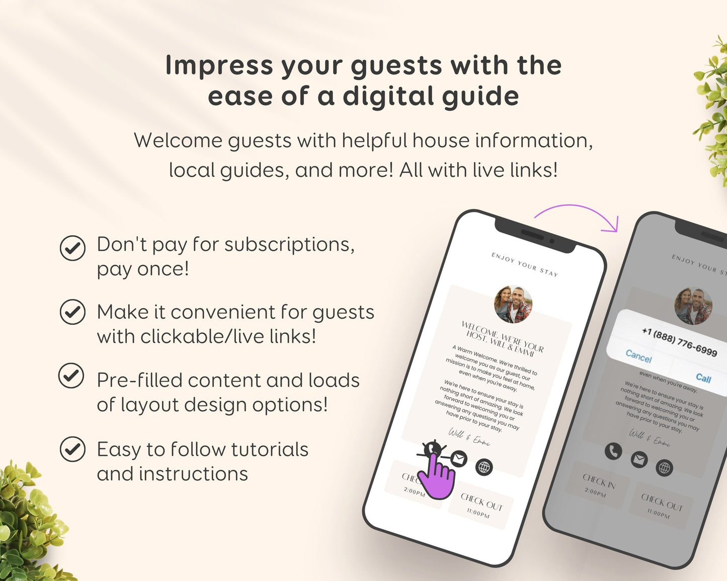 Printable & Digital Airbnb Welcome Book Canva Templates