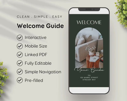 Welcome Book Template: Airbnb Cabin and Lake House Guide (Printable & Digital) EG3