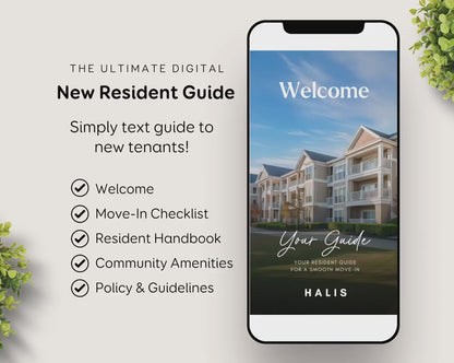 Digital Tenant Rental Handbook and Move-In Manual for Landlords, Property Managers, Real Estate RE1