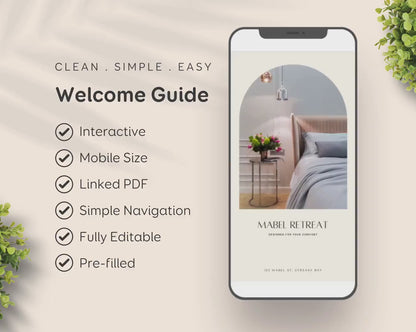 Printable & Digital Airbnb Welcome Book Canva Templates